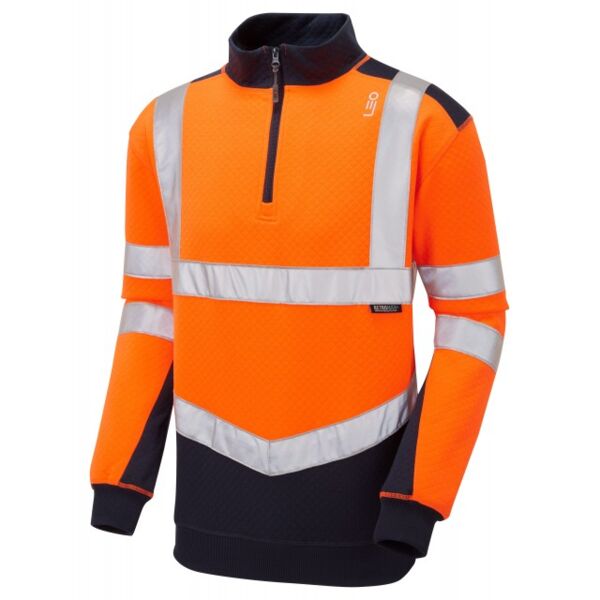 ECOVIZ- TAPELEY Class 2 EcoViz PC Dual Colour 1/4 Zip Sweatshirt Thumbnail
