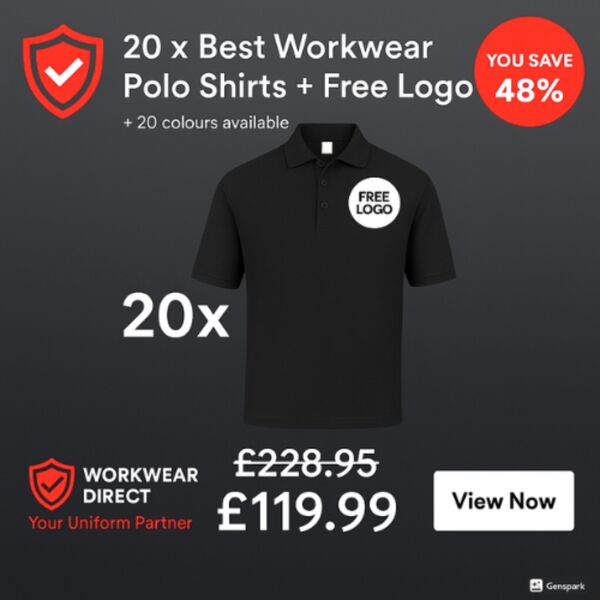 20x Best Workwear Polo Shirts + Free Logo Thumbnail