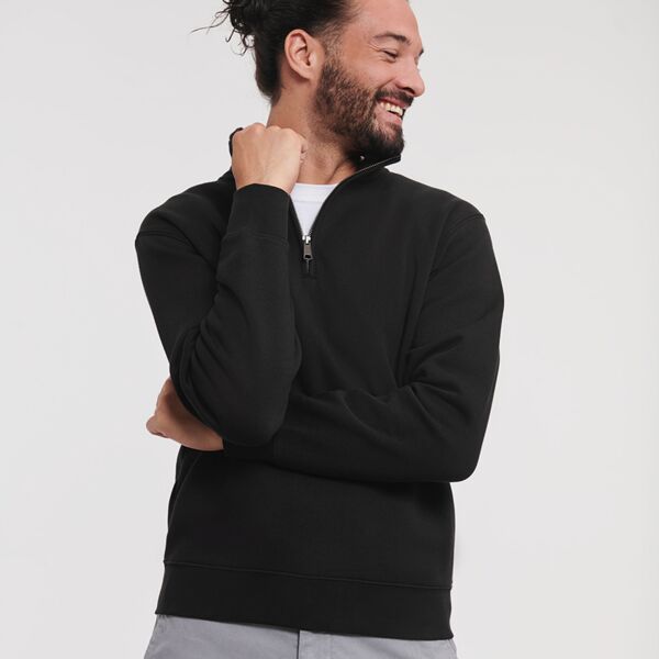 Russell Athletic Authentic Zip Neck Sweatshirt Thumbnail